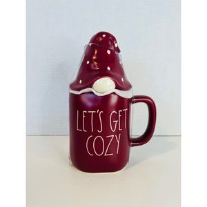 RAE DUNN “Let’s get Cozy” Gnome mug with lid topper NWT Holiday 2022 NEW